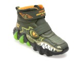 Ghete SKECHERS kaki, SKECH-O-SAURUS LIGHTS 2.0, din piele ecologica