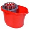 Găleată Mop cu Storcător Automat, Plastic, Culoare Roșie, Capacitate 17L, Dimensiuni 40x26cm