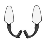 Cumpara ieftin Set 2 Oglinzi Retrovizoare Bicicleta Rockbros, Ajustabile, Rotatie 360&deg;, 11x6cm, Negre, Universale
