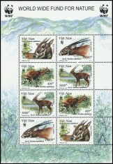 !!! VIETNAM - ANTILOPE , SPECII PROTEJATE , 2000 , BLOC NEUZAT / FAUNA