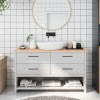 Blat de baie, 140x40x(2-4) cm, lemn masiv netratat