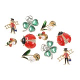 Set 10 brose martisor simboluri ale primaverii