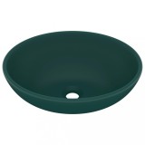 Cumpara ieftin Chiuveta de lux, verde mat, 40 x 33 cm, ceramica, forma ovala