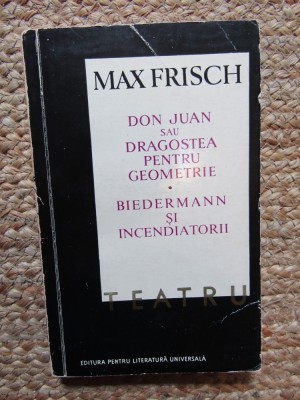 Max Frisch - Teatru (1966) foto