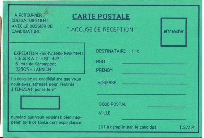 CPIB 16694 CARTE POSTALA - FRANTA. &amp;quot;ACCUSE DE RECEPTION&amp;quot; foto