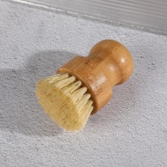 Beech sisal pot brush for washing dishes and pots - color: bamboo white sisal pot brush foto