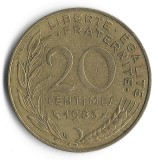 Monedă Franța 20 centimes 1983