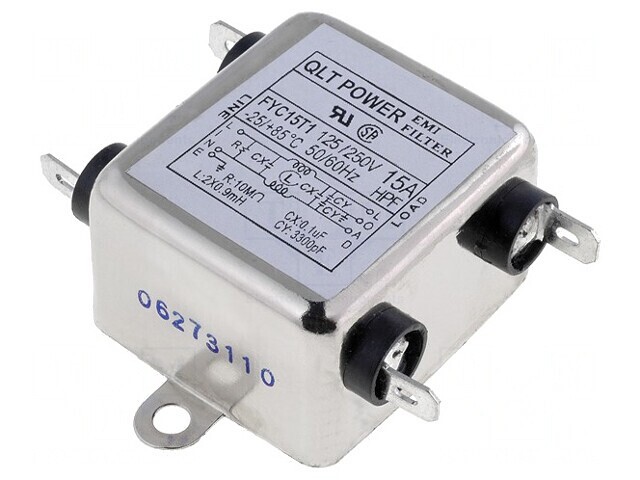 Filtru Anti-Interferențe 250VAC 100nF 3,3nF 0,9mH 10M&Omega;