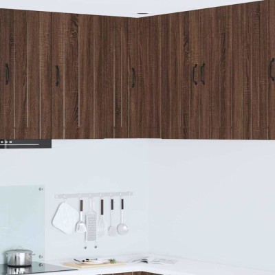 vidaXL Dulap suspendat de bucătărie Stejar &amp;icirc;nchis 57 x 57 x 80 cm 885082 foto