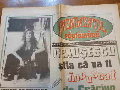 evenimentul saptamanii anul 1,nr. 1 - 20-26 mai 1994-ion dichiseanu,s. papaiani foto