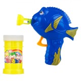 Pistol Baloane de Săpun, Model Pește, Culoare Albastru, Plastic, V&acirc;rstă Recomandată 3+ Ani, Oem