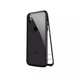 Cumpara ieftin Husa protectie iPhone XS MAX magnetica, din sticla securizata, 360 grade, Gonga&reg; Negru