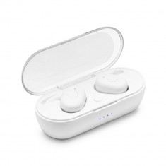 Casti audio Bluetooth TWS in Ear , Bluetooth 5.0, Statie de incarcare, Standby 20 ore, Alb foto