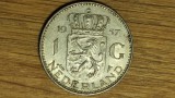 Olanda - argint - moneda de colectie - 1 gulden 1957 stare f buna, XF/XF+, Europa