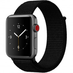 Curea pentru Apple Watch 44mm iUni Woven Strap, Nylon Sport, Black foto