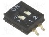 Intrerupator DIP, 2 pozitii, montare SMT, 2 sectiuni, OMRON OCB - A6H-2101