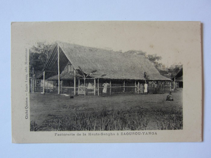 Carte postala Republica Centrafricana:Fabrica de la Zaourou-Yanga circa 1915