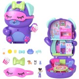 Set de joaca cu papusa si accesorii in gentuta, Polly Pocket, Festive Puppy, JCR38