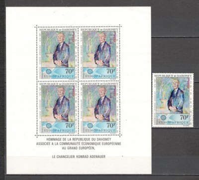 Dahomey.1967 Posta aeriana:Moartea lui K.Adenauer-Pictura MD.47 foto