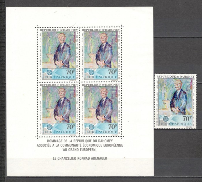 Dahomey.1967 Posta aeriana:Moartea lui K.Adenauer-Pictura MD.47