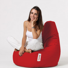 Fotoliu puf, Bean Bag, Ferndale Drop L, 80 x 80 cm, poliester impermeabil, rosu