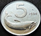 Cumpara ieftin Moneda 5 LIRE - ITALIA, anul 1986 * cod 901
