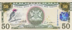 Bancnota Trinidad &amp; Tobago 50 Dolari 2006 (2012) - P50 UNC ( vezi descriere )