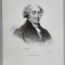 JOHN ADAMS , AL DOILEA PRESEDINTE AL STATELOR UNITE , LITOGRAFIE , DESEN de MAUZAISSE , litografiat de C. MOTTE , 1827