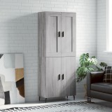 VidaXL Dulap &icirc;nalt, gri sonoma, 69,5x34x180 cm, lemn compozit