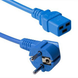 Cumpara ieftin Cablu de alimentare UPS 230V, 16A, 1.8M, Schuko la IEC C19, Albastru NewTechnology Media