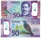 Noua Zeelanda 50 Dolari 2016 P-194 Polimer UNC