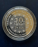 Moneda de argint 900 - 10 Francs/ 1 1/2 Euro, Franta 1997 - A 3345, Europa