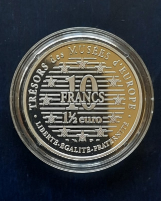 Moneda de argint 900 - 10 Francs/ 1 1/2 Euro, Franta 1997 - A 3345 foto