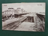 Carte postala Gara de Sud -Ploesti ,anul 1929 , circulata cu timbre si stampile , stare foarte buna