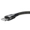 Baseus Lightning Cafule Cablu de date și &icirc;ncărcare pentru iPhone 2,4A 0,5 m gri negru (CALKLF-AG1)
