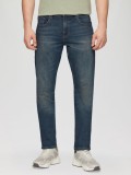 Blugi barbati Rick, cu talie medie si croiala Slim Fit, Albastru inchis, W28 L32