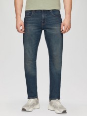 Blugi barbati Rick, cu talie medie si croiala Slim Fit, Albastru inchis
