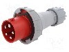 Conector alimentare AC, IEC 60309, IP66, IP67, 63A, 400V AC, 5 pini, PCE - 035-6