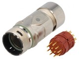 Conector M23 Mufă PIN 12 Tată Lipire Aurit 7A