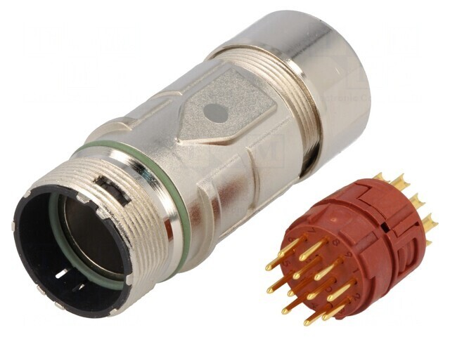 Conector M23 Mufă PIN 12 Tată Lipire Aurit 7A