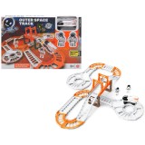 Circuit Jucarie Outer Space Track, Naveta Electrica, Figurine Astronauti, Pod, Traseu Spatial Interactiv, 51.1x60x13.1 cm