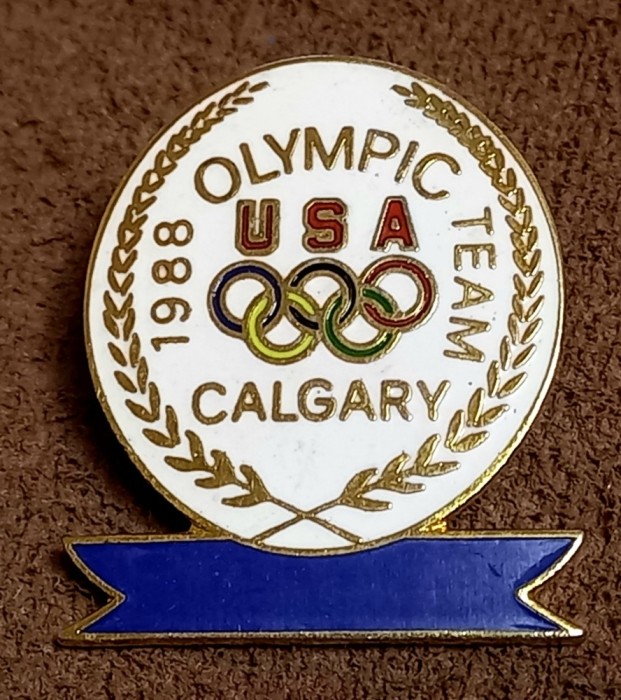 Insigna Sportiva - Comitetul Olimpic din USA - Jocurile Olimpice CALGARY 1988