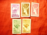 Serie mica Sahara Spaniola 1957 - Fauna , 5 valori