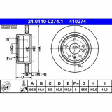 Set discuri frana spate ATE, Saab 9-5 (Ys3e), 09.1997-12.2009, 9-5 Combi (Ys3e), 10.1998-12.2009, spate; puntea spate