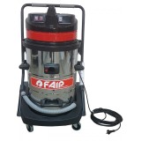Aspirator industrial umed-uscat FAIP440, 3 motoare, putere 3300W, recipient colectare din inox, 62 litri