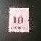 Timbru Suriname colonie olandeza 1898 supratipar 10 cent / 30c dantelura defecta dreapta