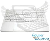 Tastatura HP Alba Samsung NP270E5G cu Palmrest alb si TouchPad, Samsung NP275E5W cu Palmrest alb si TouchPad