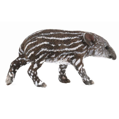 Figurina Pui de tapir Collecta, marimea S, plastic cauciucat, 3 ani+, Maro/Gri foto