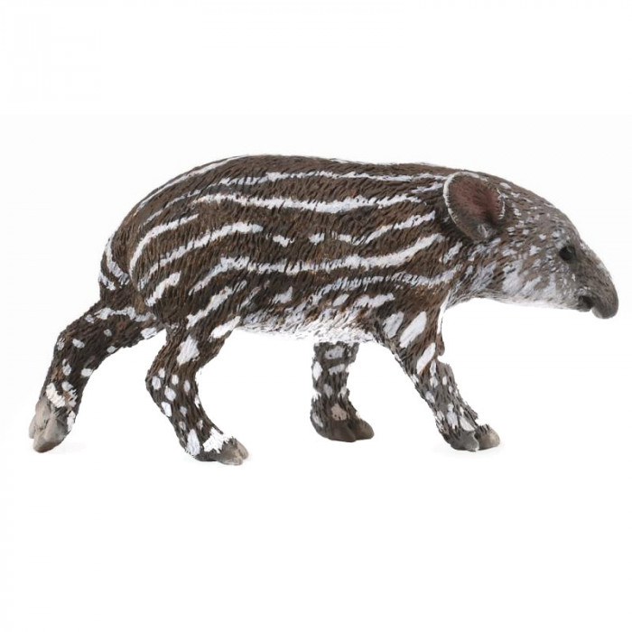 Figurina Pui de tapir Collecta, marimea S, plastic cauciucat, 3 ani+, Maro/Gri