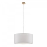 Lustra tip pendul Dove, lemn/tesatura, natur/alb, 125 x 50 cm